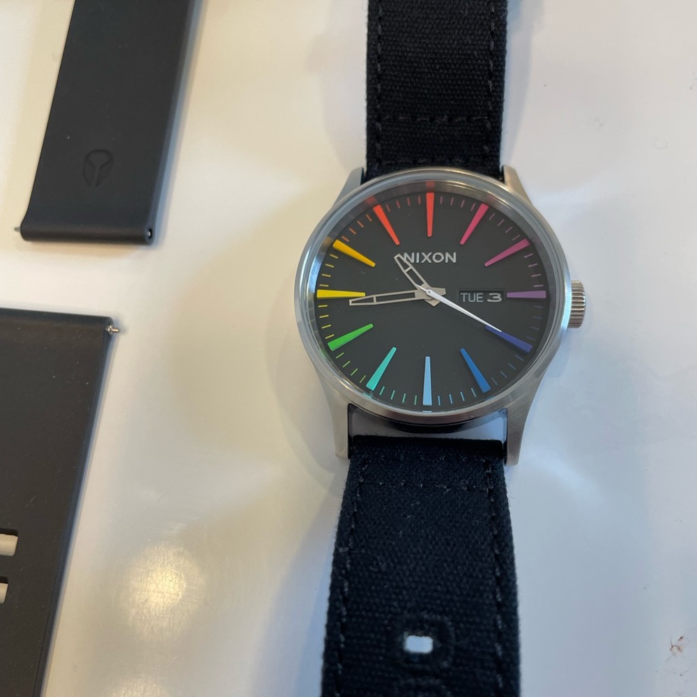Nixon Sentry Custom Watch Black Multi color